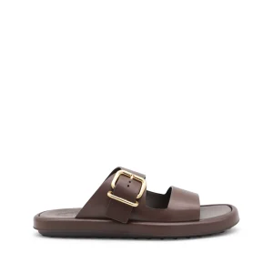 BROWN LEATHER FLATS