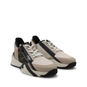 BROWN LEATHER FLOW SNEAKERS