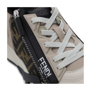 BROWN LEATHER FLOW SNEAKERS
