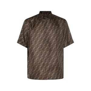 BROWN SILK SHIRT
