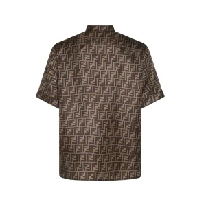 BROWN SILK SHIRT
