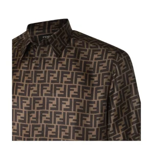 BROWN SILK SHIRT