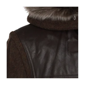 BROWN WOOL CASUAL JACKET