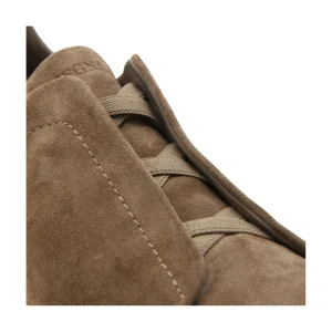 CAMEL SUEDE TRIPLE STICK SNEAKERS