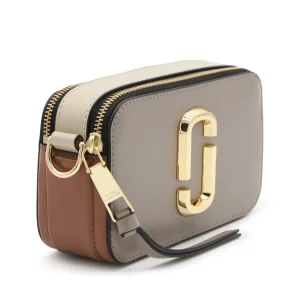 CEMENT AND MULTICOLOR LEATHER THE SNAPSHOT CROSSBODY BAG