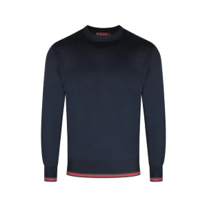 DARK BLUE WOOL KNITWEAR