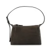 DARK BROWN LEATHER SHOULDER BAG
