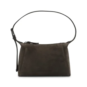 DARK BROWN LEATHER SHOULDER BAG