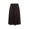 DARK BROWN LINEN SKIRT
