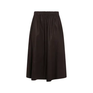 DARK BROWN LINEN SKIRT