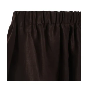 DARK BROWN LINEN SKIRT
