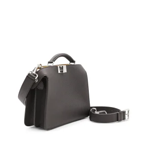 DARK BROWN PEEKABOO ISSEU SMALL TOP HANDLE BAG