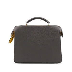 DARK BROWN PEEKABOO ISSEU SMALL TOP HANDLE BAG