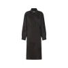 DARK BROWN SILK MAXI DRESS