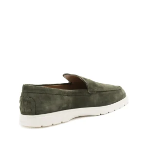 DARK GREEN LEATHER LOAFERS