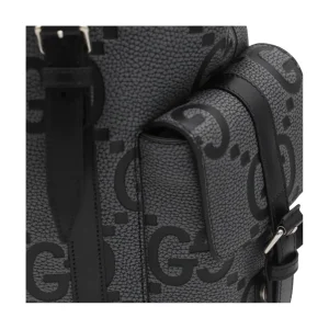 DARK GREY LEATHER BACKPACK