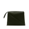 DARK GREY LEATHER NU TWIN CROSSBODY BAG