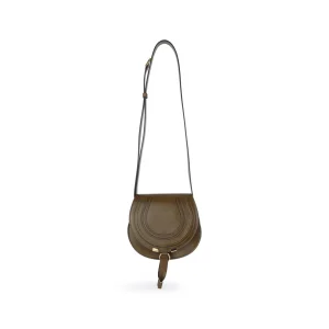 DARK KHAKI LEATHER MARCIE CROSSBODY BAG