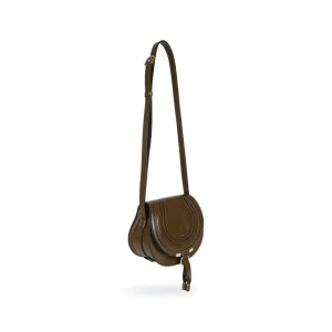 DARK KHAKI LEATHER MARCIE CROSSBODY BAG
