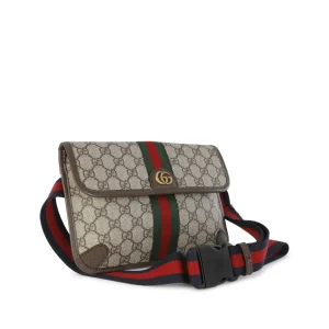 EBONY OPHIDIA GG SUOREME SMALL BELT BAG