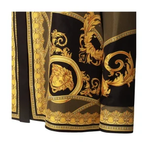 GOLD AND BLACK SILK SHIRT