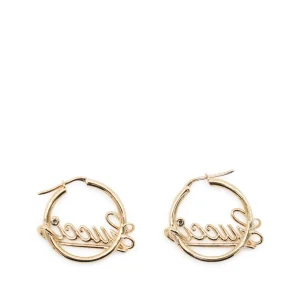 GOLD TONE BRASS EARRINGS