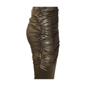 GOLD VISCOSE LONG DRESS