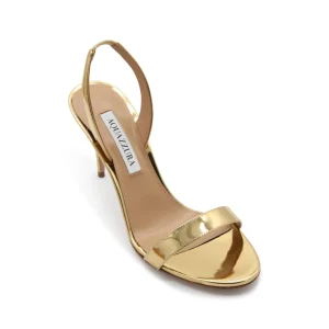 GOLD-TONE LEATHER SANDALS