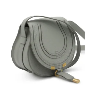GREEN GREY LEATHER MARCIE SMALL SHOULDER BAG