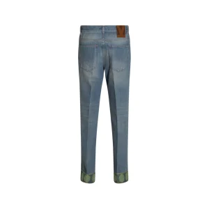 GREY COTTON DENIM JEANS