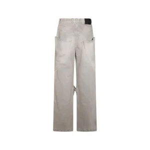 GREY COTTON DENIM JEANS