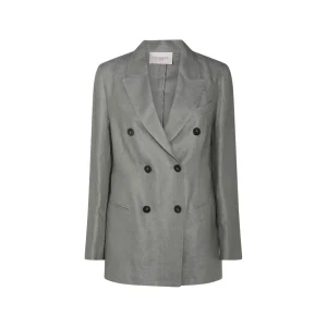 GREY LINEN CASUAL JACKET
