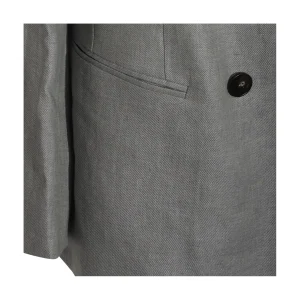 GREY LINEN CASUAL JACKET