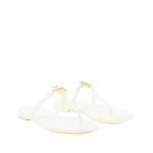 IVORY AND GOLD RUBBER ROXANNE JELLY FLATS