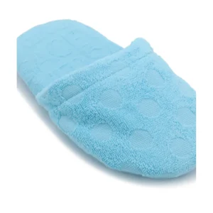 LIGHT BLUE COTTON ALLOVER POLKA DOTS HOME SLIPPERS
