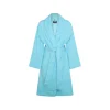LIGHT BLUE COTTON BAROQUE POLKA DOTS BATHROBE