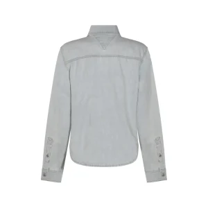LIGHT BLUE COTTON DENIM SHIRT