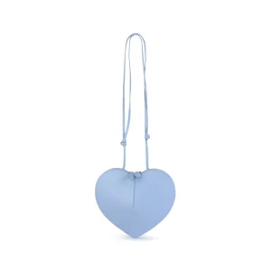 LIGHT BLUE LEATHER COEUR SHOULDER BAG