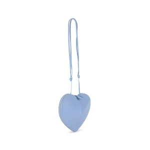 LIGHT BLUE LEATHER COEUR SHOULDER BAG