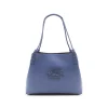 LIGHT BLUE LEATHER SHOULDER BAG