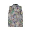 LIGHT BLUE MULTICOLOUR COTTON BLEND SHIRT