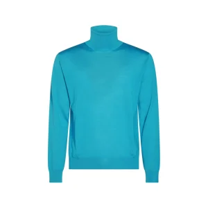 LIGHT BLUE WOOL KNITWEAR