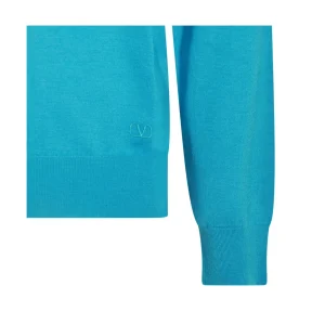 LIGHT BLUE WOOL KNITWEAR