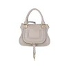 LIGHT GREY MARCIE LEATHER TOP HANDLE BAG