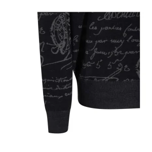 NAVY AND GREY WOOL KNITWEAR
