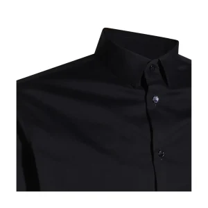 NAVY BLUE COTTON BLEND SHIRT