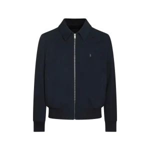 NAVY BLUE LEATHER JACKET