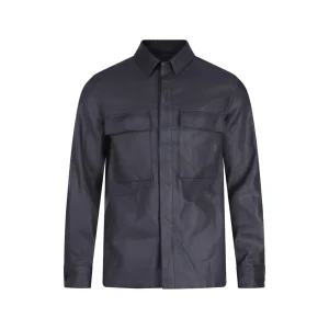NAVY BLUE LINEN CASUAL JACKET