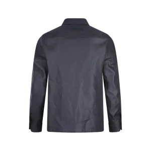 NAVY BLUE LINEN CASUAL JACKET