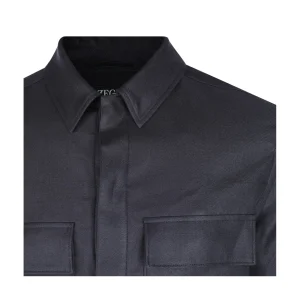 NAVY BLUE LINEN CASUAL JACKET